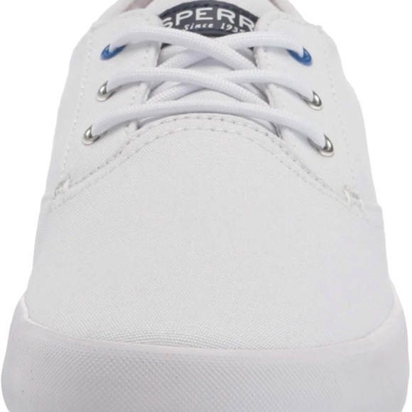 Brand new kids unisex Sperry Bodie white washable tennis shoes big kids size 1 - Picture 6 of 8